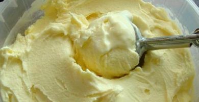 Helado espumoso de sambayón apto para celíacos