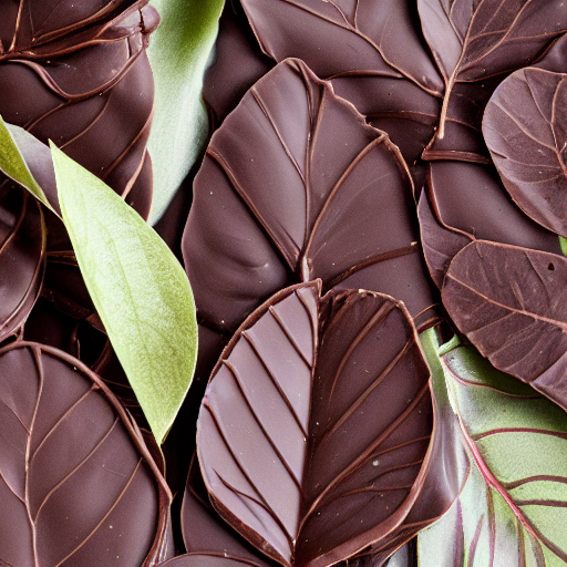 hojas de chocolate