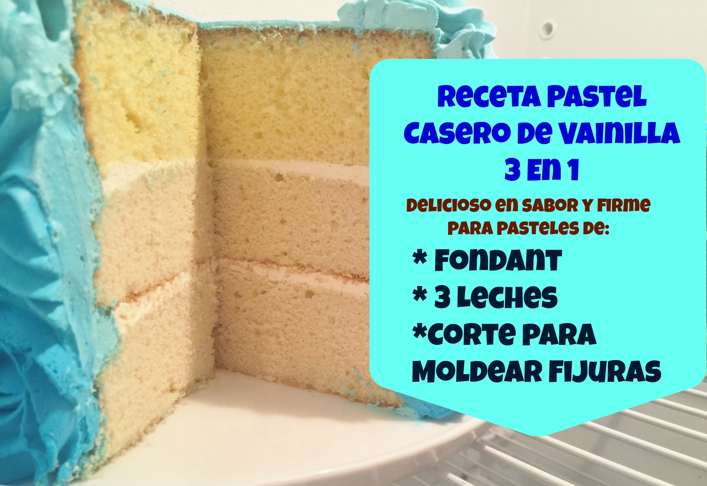 Receta Pastel De Vainilla Casero Riquísimo