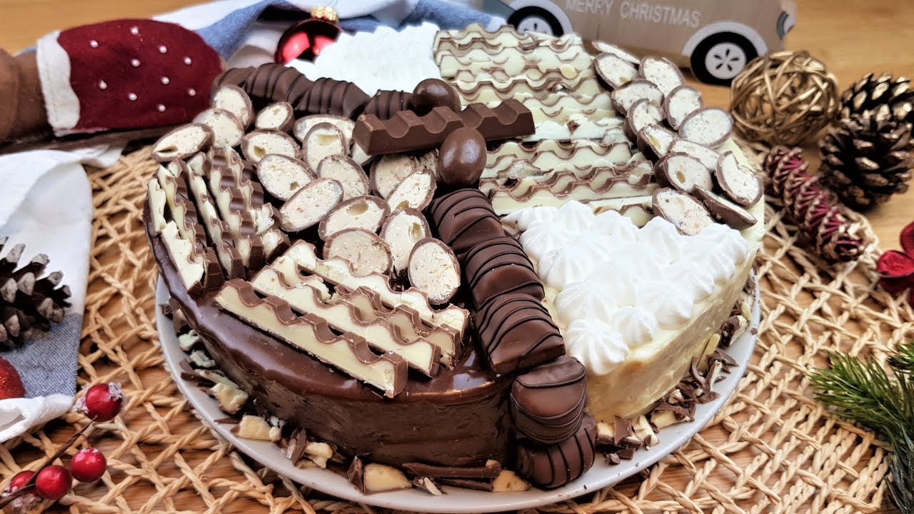 Tarta con chocolate kínder para fiestas o cumpleaños