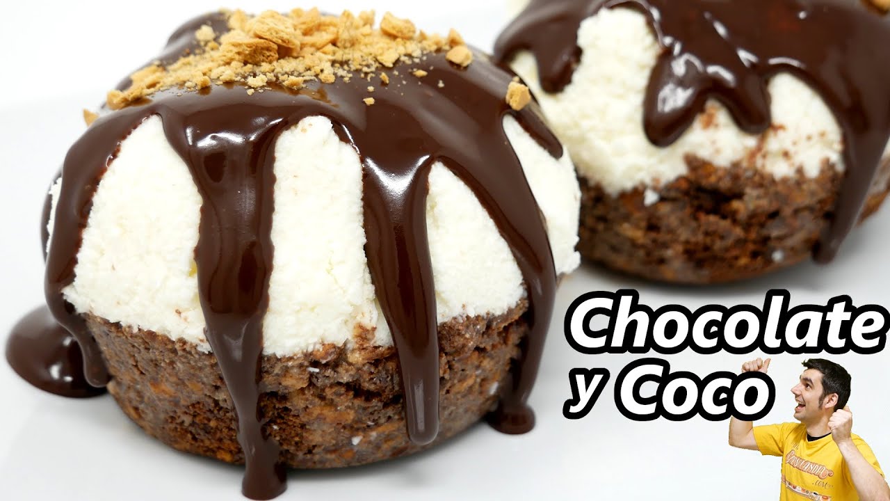 PASTEL de CHOCOLATE y COCO SIN HORNO y SIN MOLDES