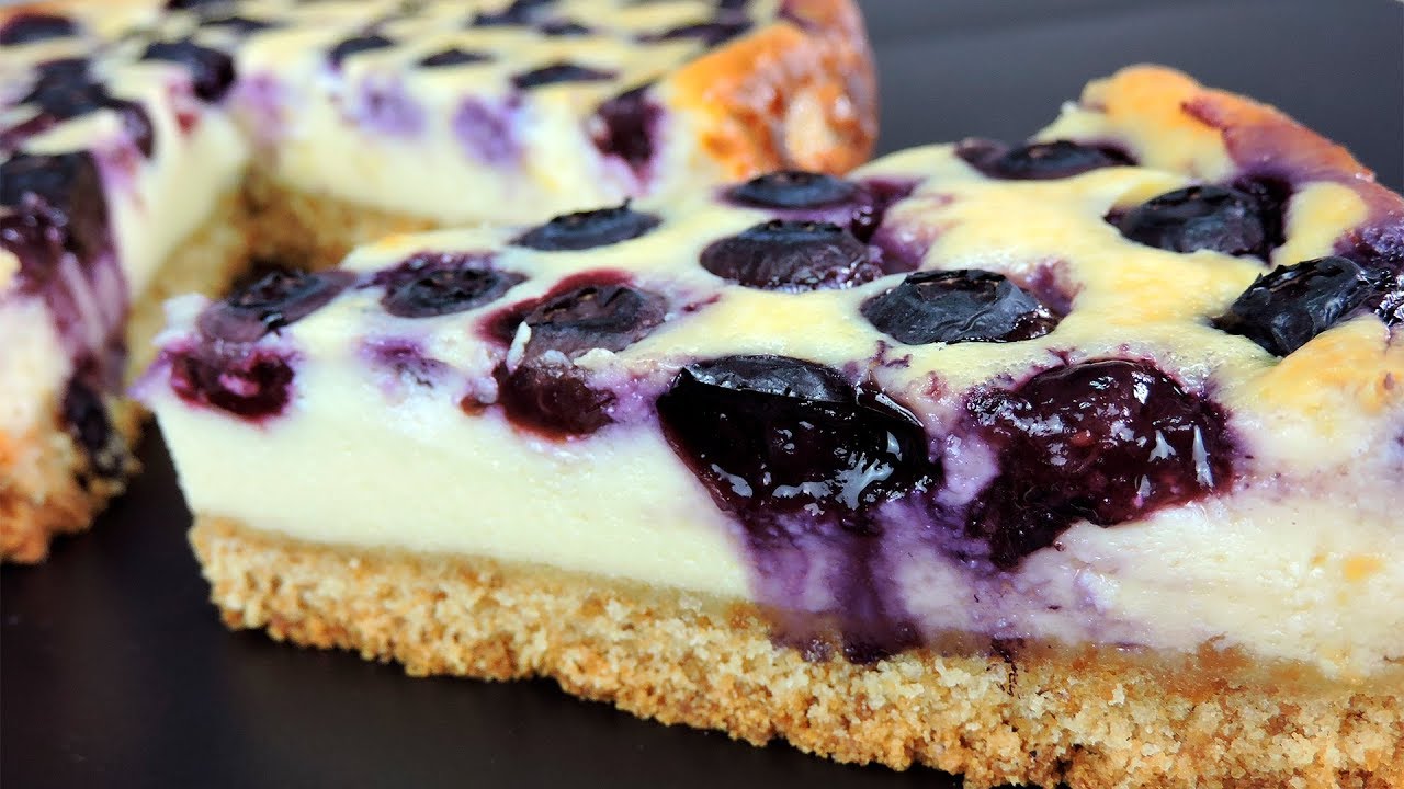 Pastel rápido de queso con arándanos