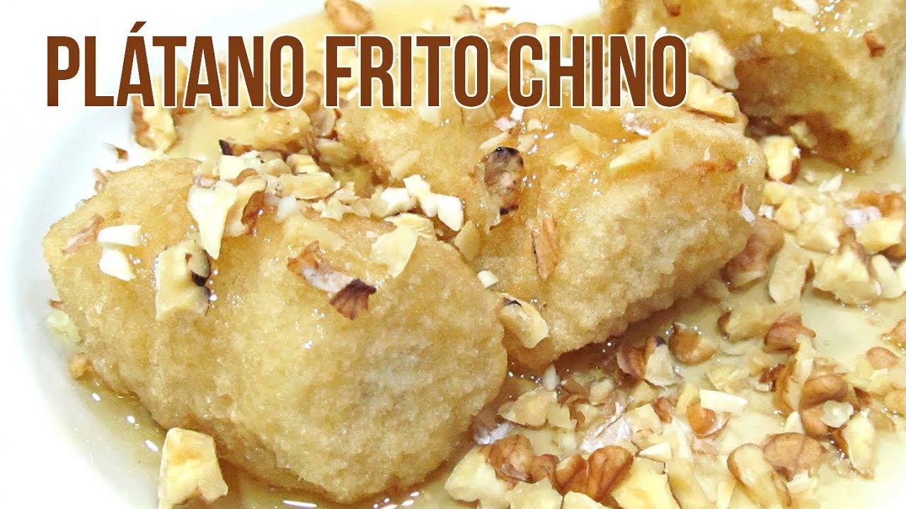 Plátano frito al estilo chino