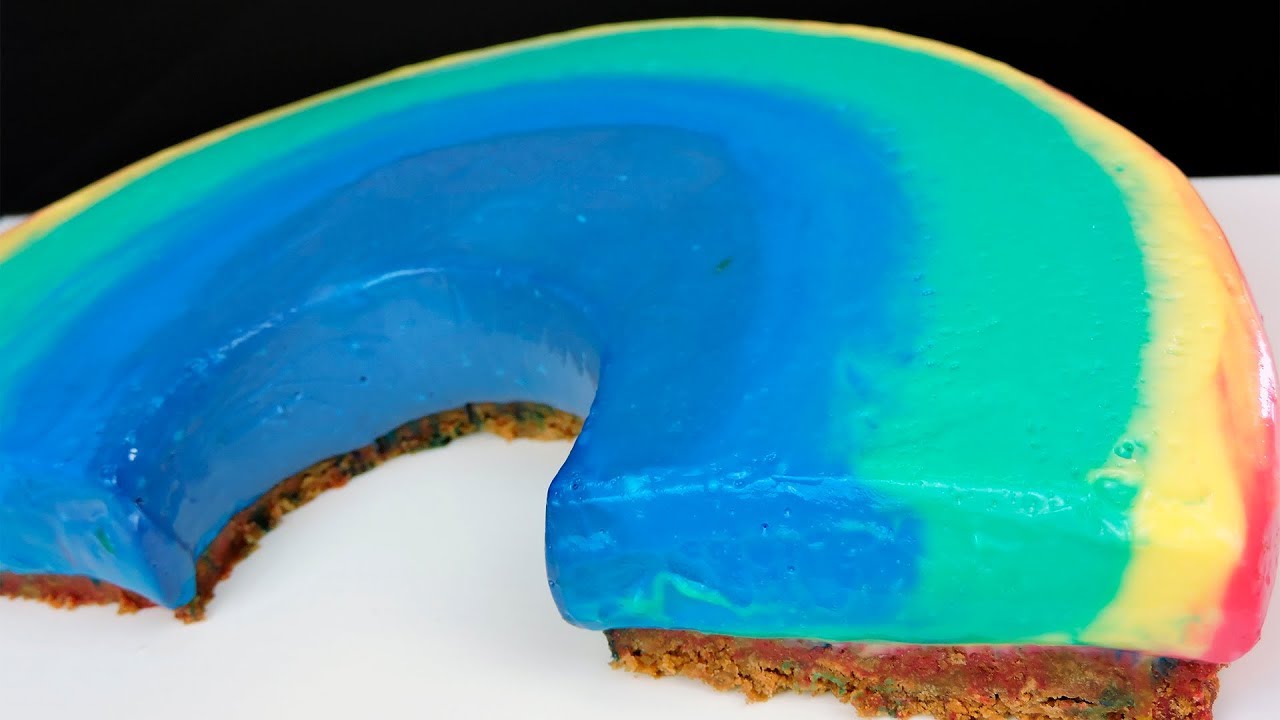 Tarta de queso arcoíris