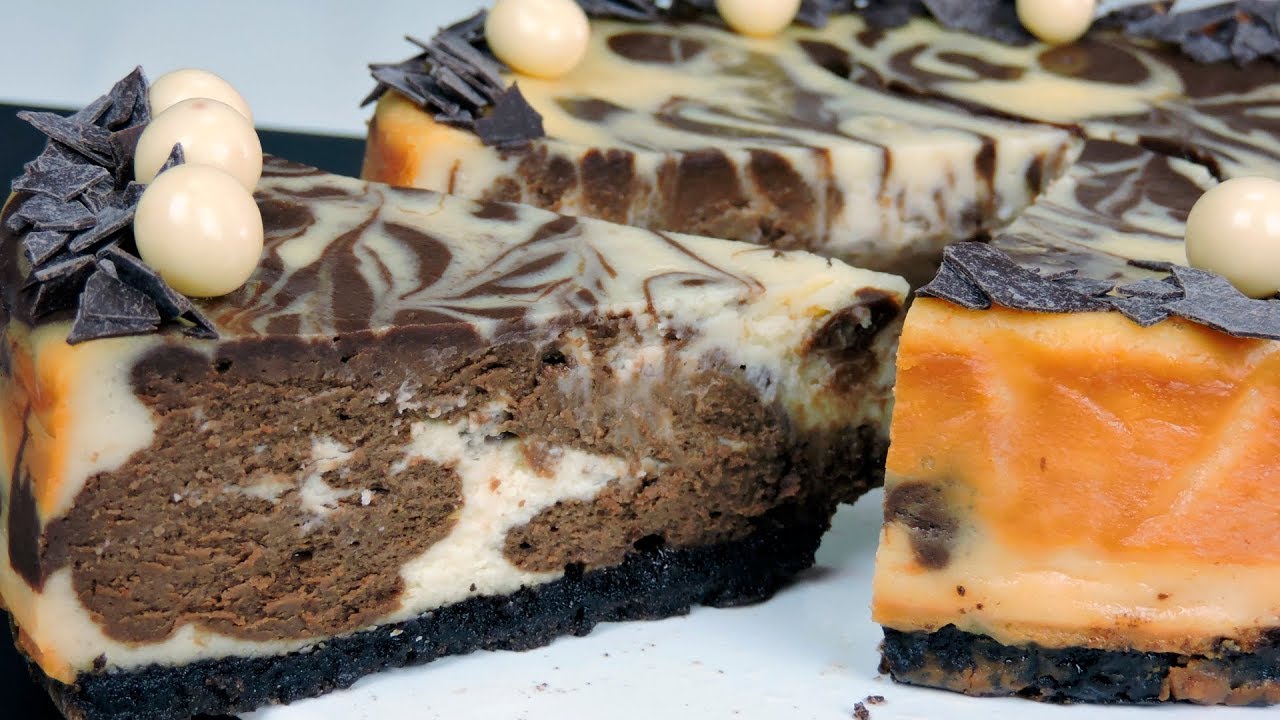 Tarta de queso doble chocolate