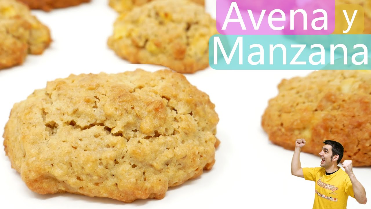 Videoreceta de galletas de avena y manzana