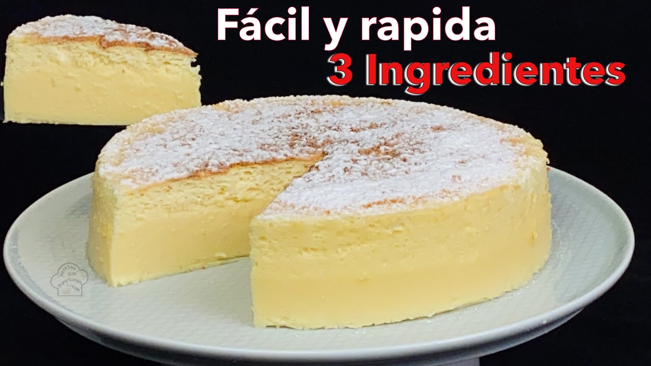 Fantástica tarta de queso de 3 ingredientes sin harinas