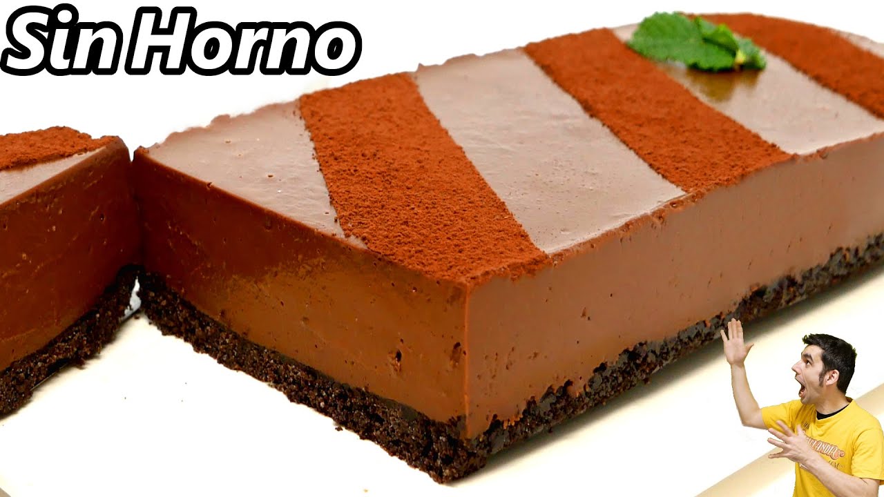 Pastel de chocolate sin horno ni huevo