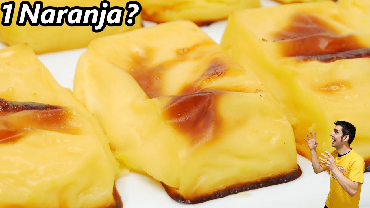 Postre de naranja y leche con 5 ingredientes