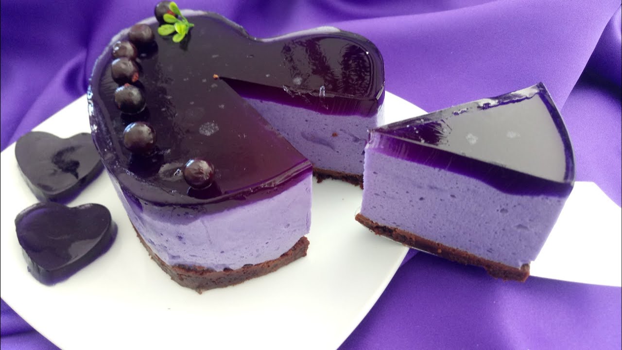 Tarta mousse de arándanos con 4 ingredientes