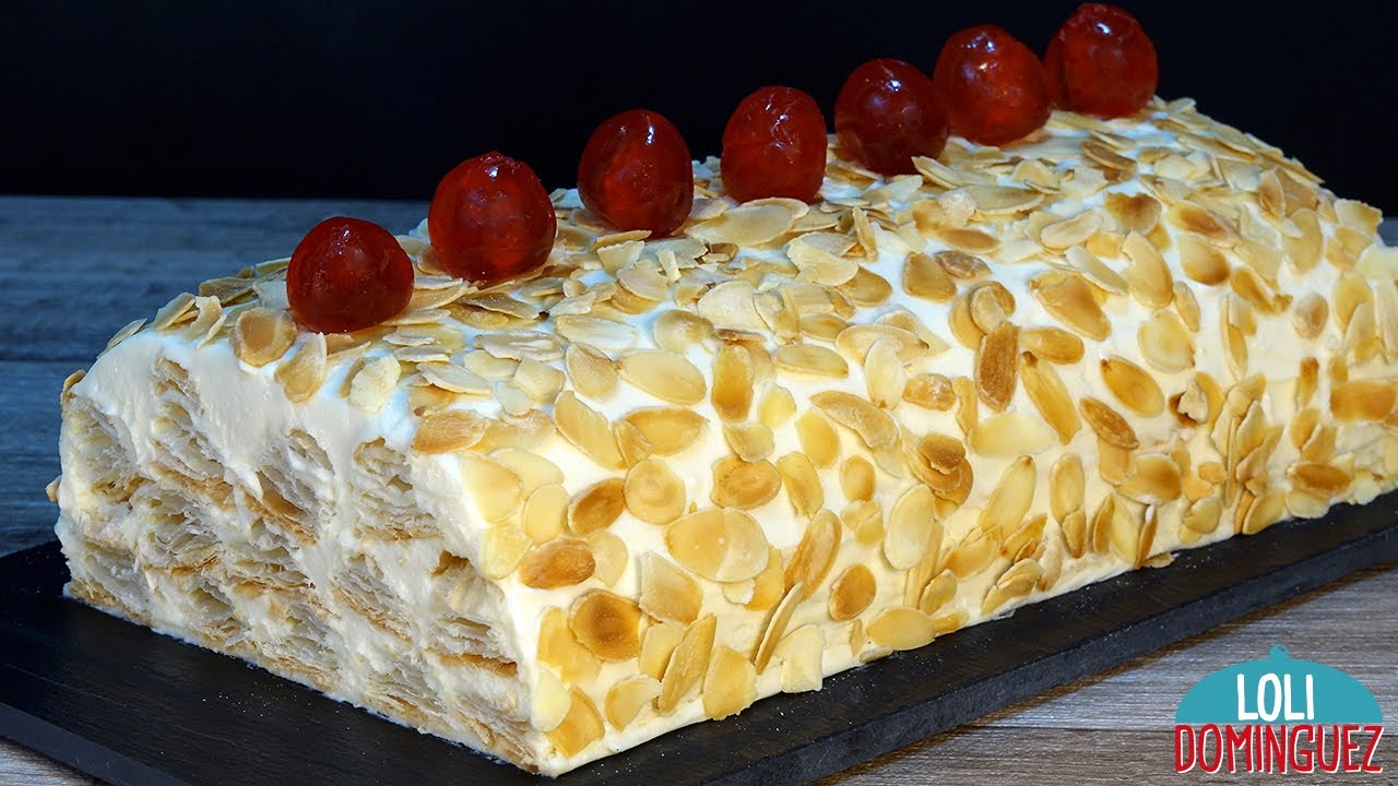 Hojaldres con crema diplomática italiana