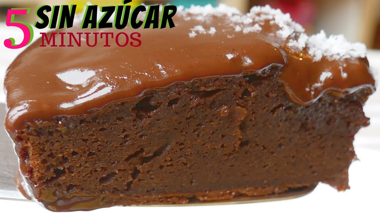 Tarta de chocolate fácil sin azúcar ni harina