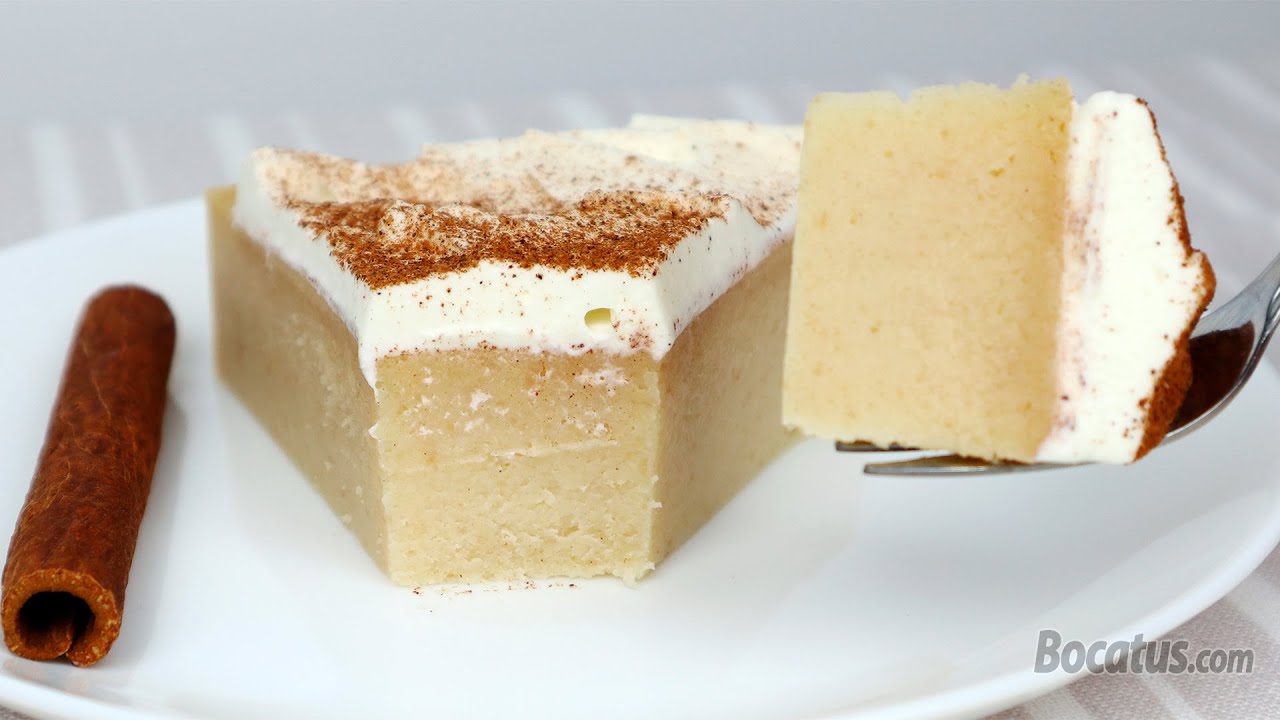 Tarta de pan, leche y canela