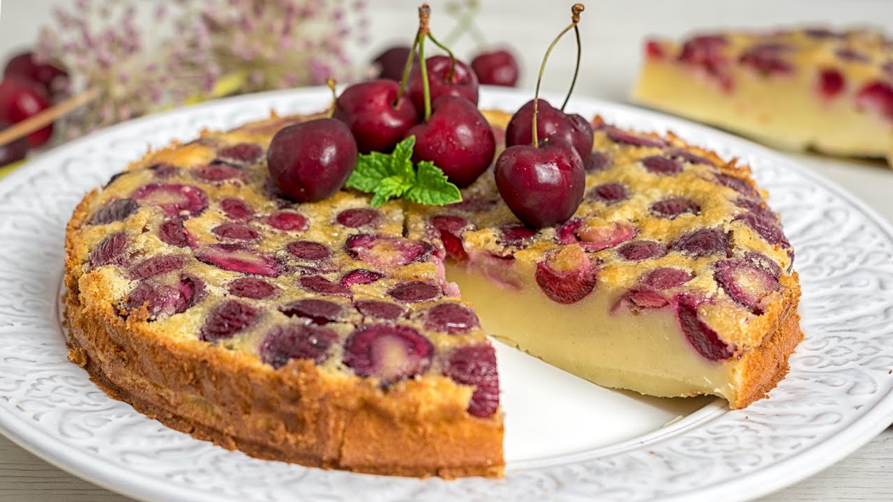 PASTEL DE CEREZAS FÁCIL con ingredientes que todos tenemos en casa