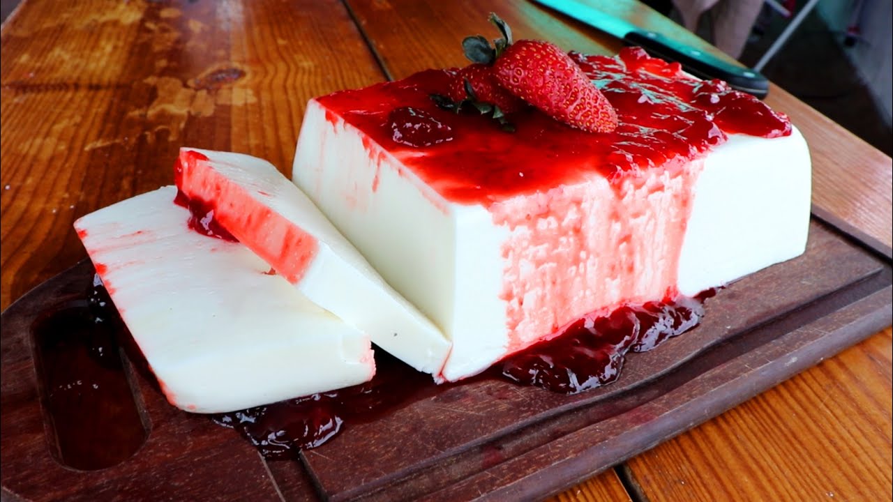 Exquisito postre de yogurt