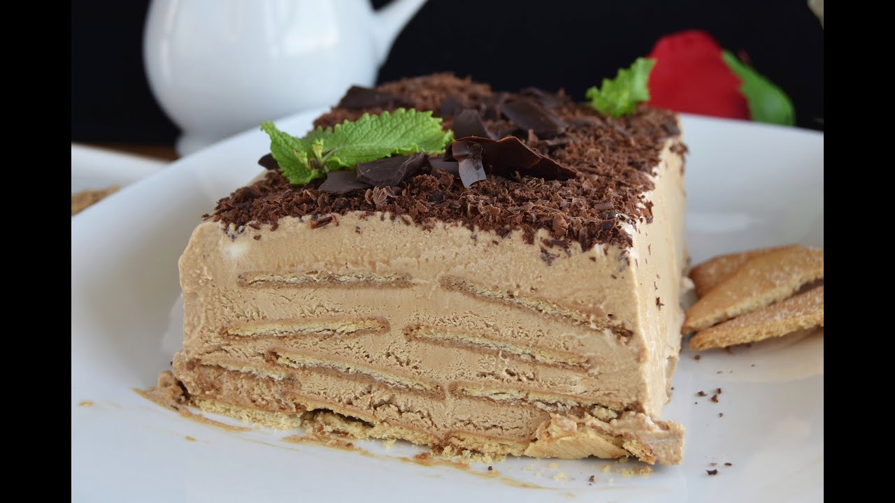 Semifrío de café y galletas muy fácil
