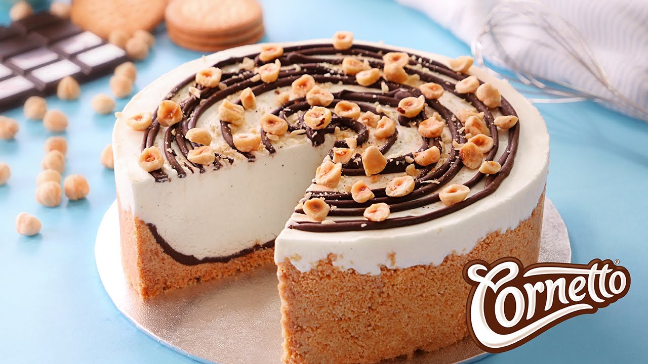Tarta Helada Cornetto con Galletas y Chocolate