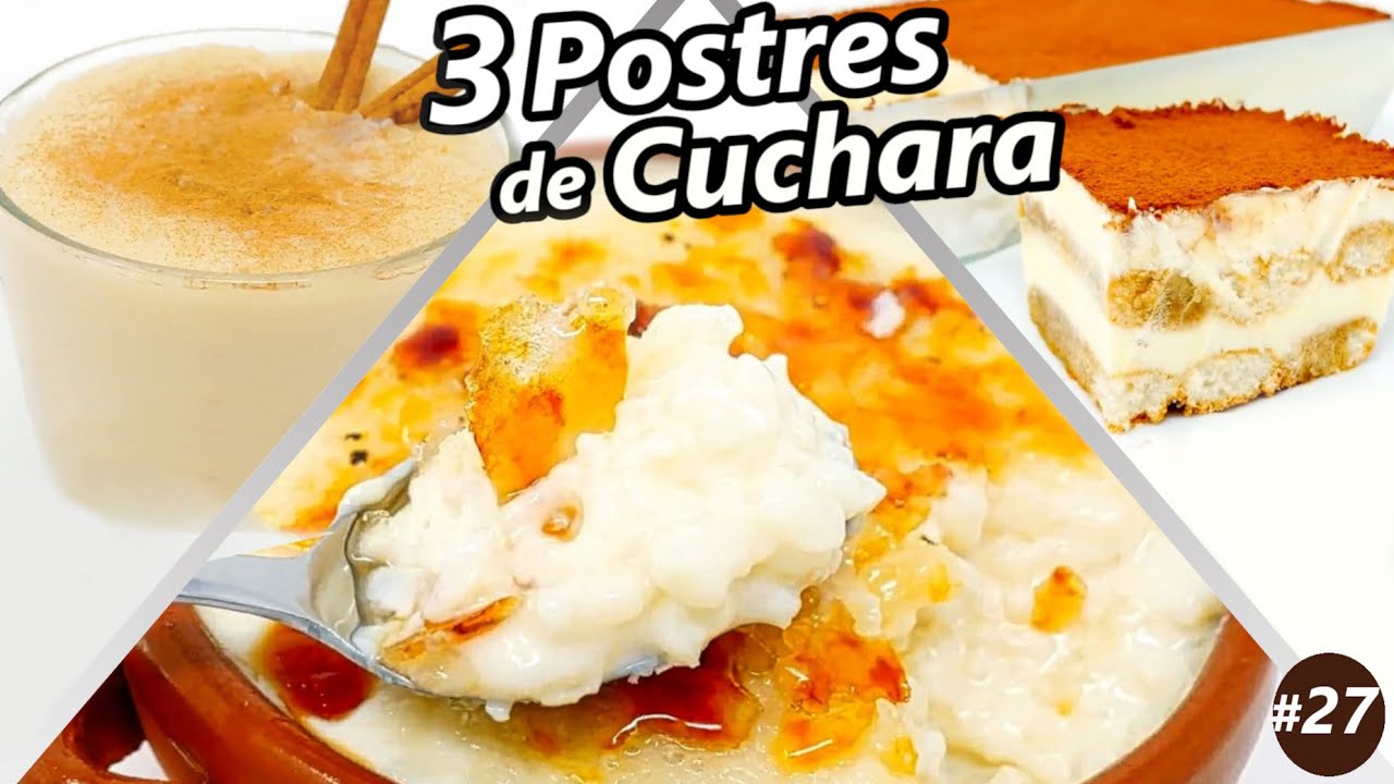 3 RECETAS de POSTRES FRÍOS y DELICIOSOS