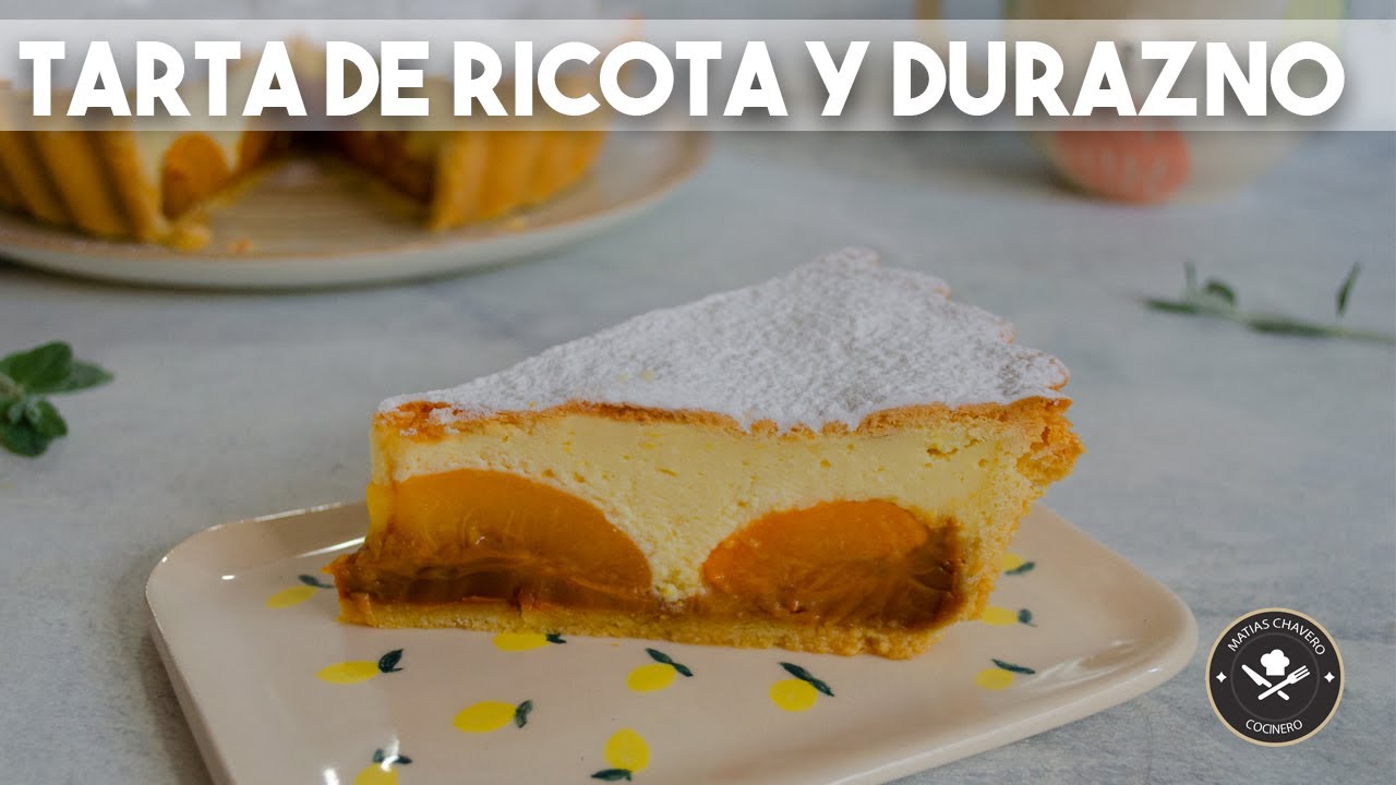 Tarta de ricota y durazno