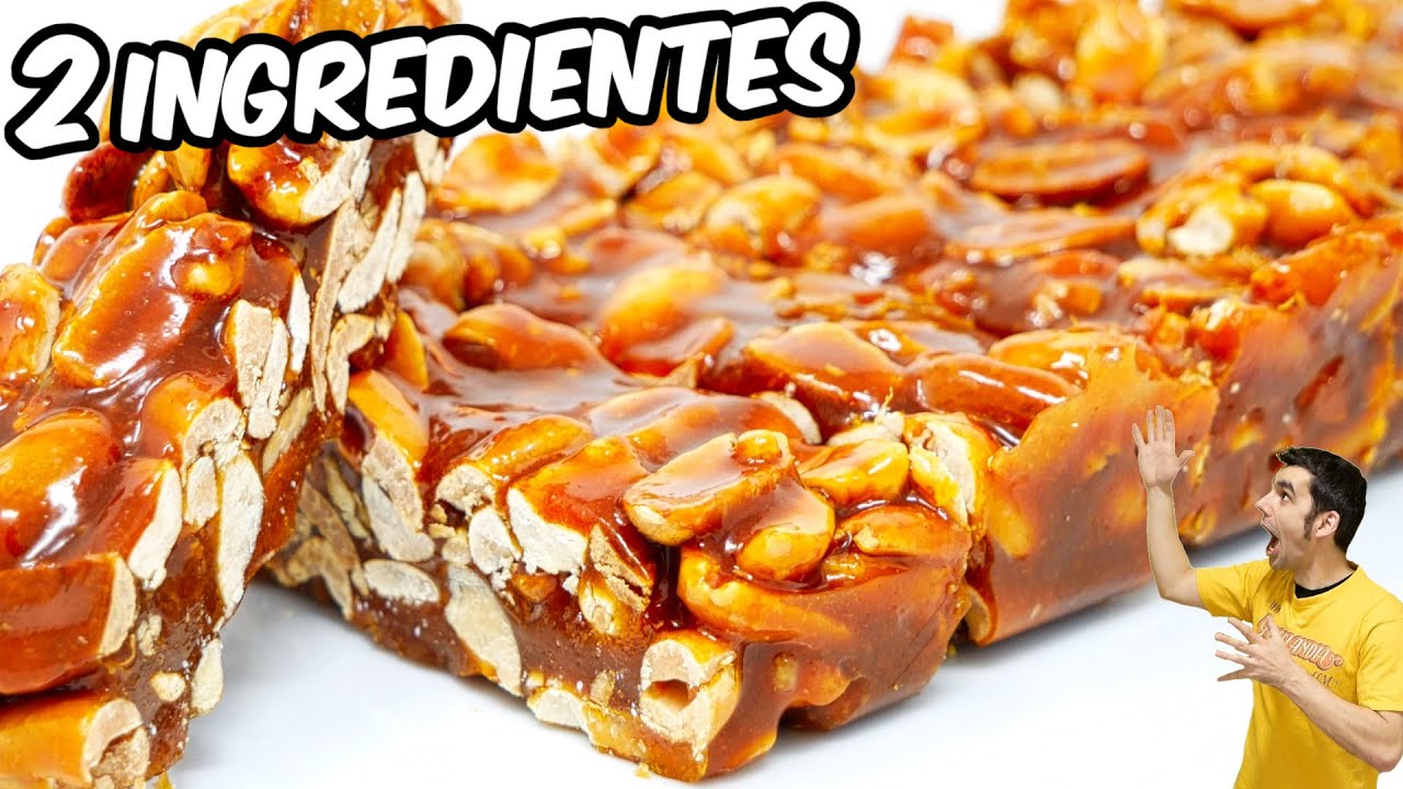 Turrón de maní crocante 2 ingredientes
