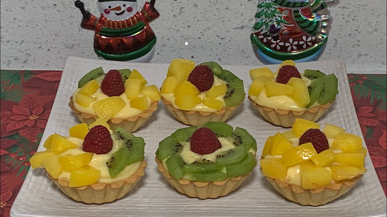 Mini tartas para postre de navidad