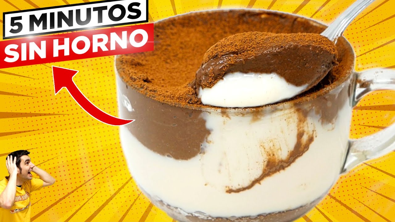 Pudin de chocolate cremoso en 5 MINUTOS y sin horno