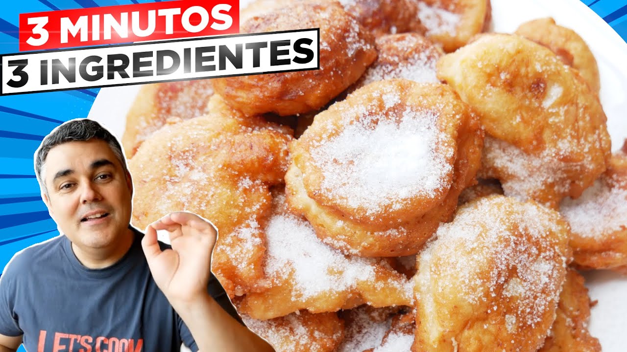 30 buñuelos de plátano en 3 minutos