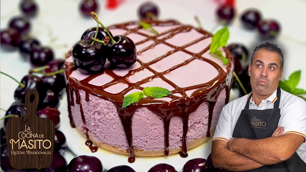 Tarta de cerezas o picotas fácil y rica!