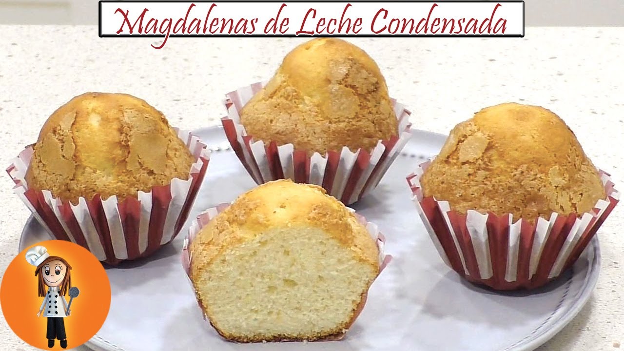 Magdalenas de leche condensada