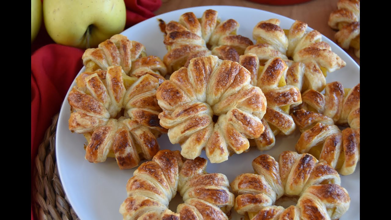 Roscos de manzana y hojaldre