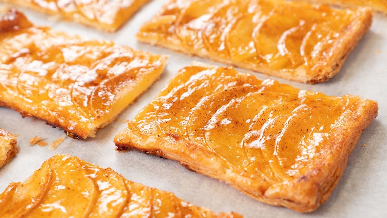 Tarta de manzana con hojaldre