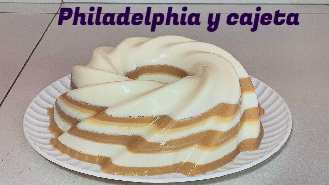 Gelatina de Philadelphia con dulce de leche