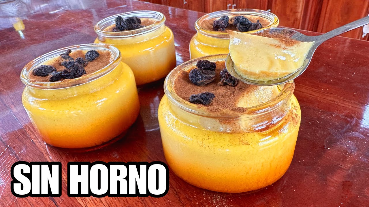 Flan de arroz con leche sin horno