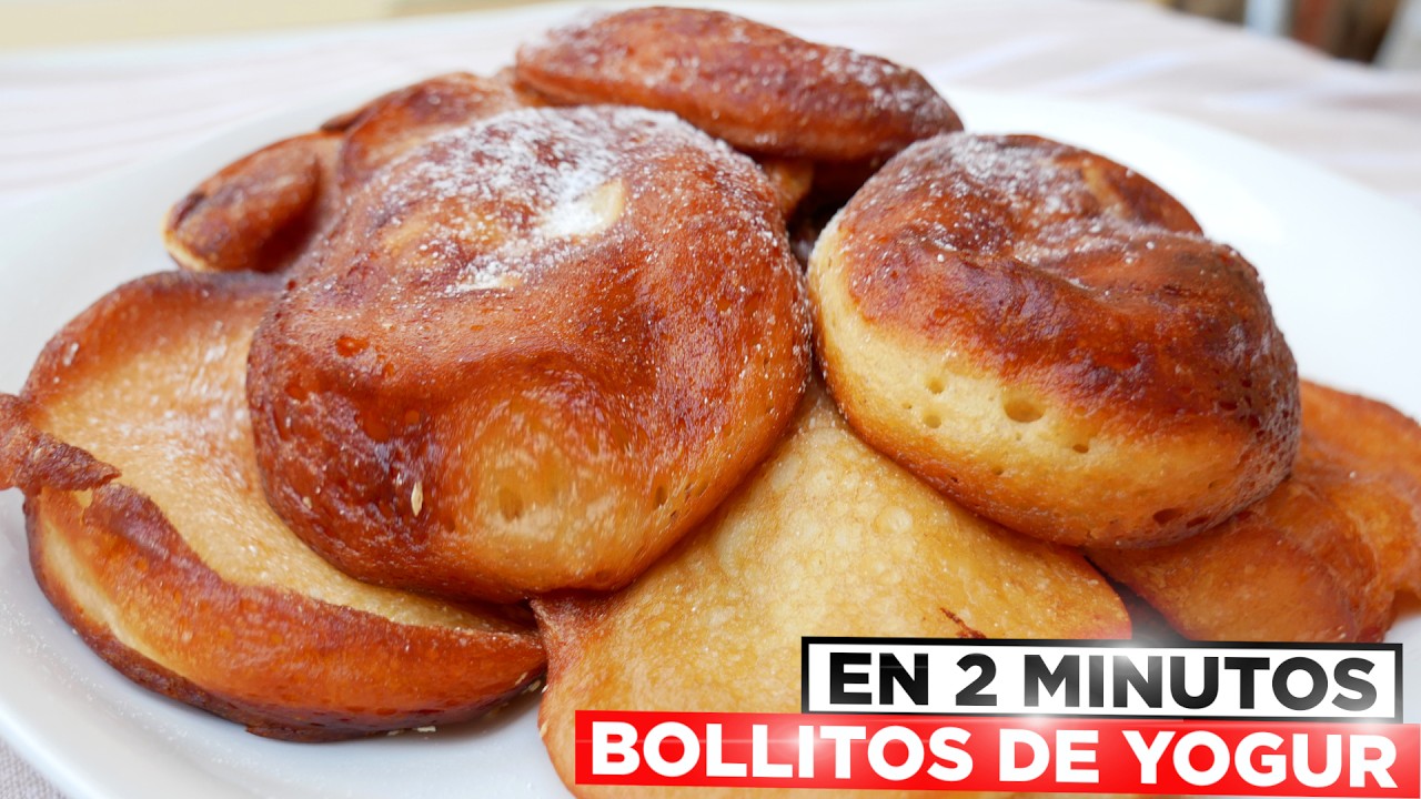 1 yogur y 3 ingredientes - Listos en 2 minutos ¡bollitos dulces!