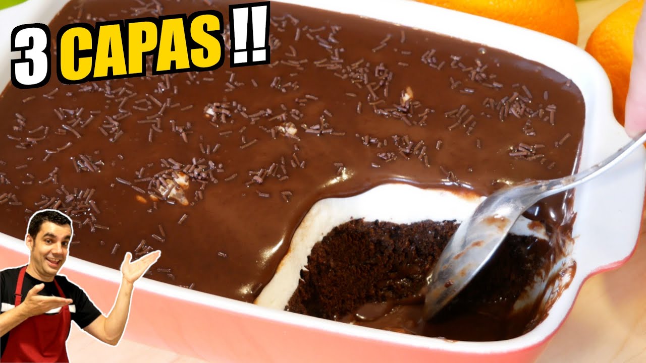 El secreto para hacer un brownie de chocolate perfecto con 3 capas